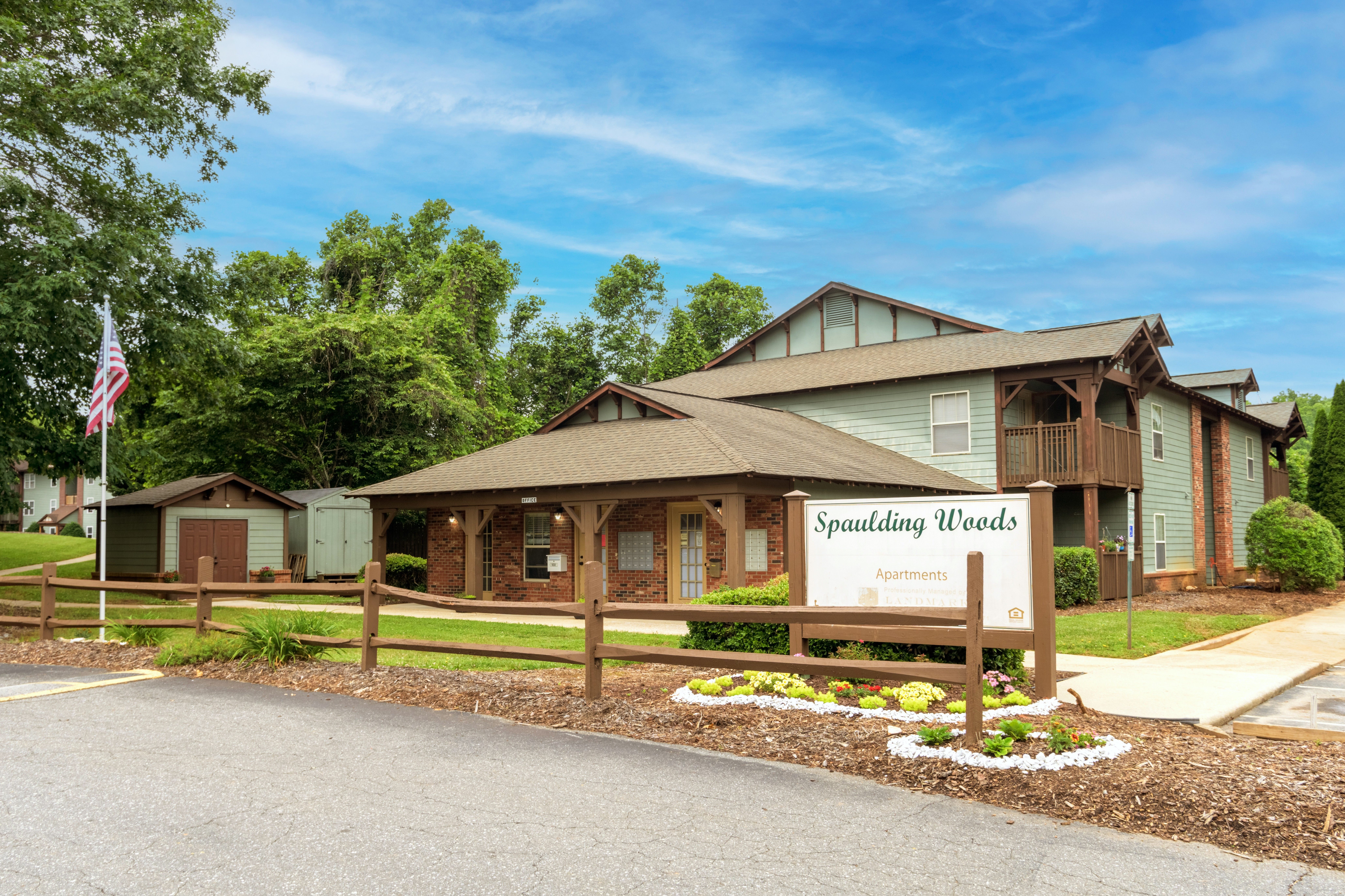 Spaulding Woods Apartments is a residential complex with multiple buildings and a welcoming entrance.,Spaulding Woods Apartments is a residential complex with multiple buildings and a welcoming entrance.